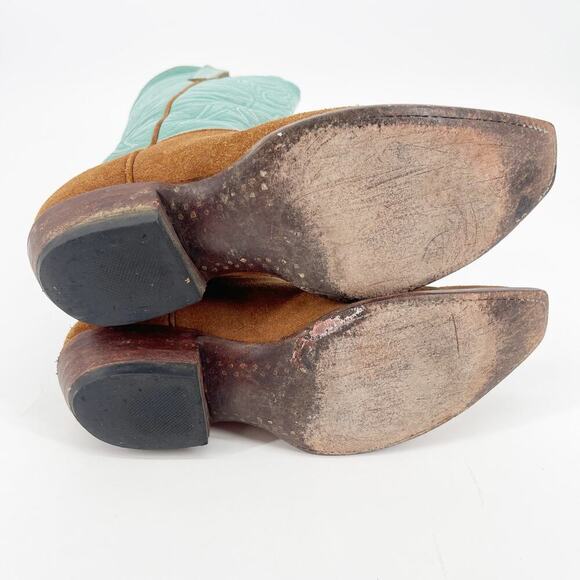 Old Gringo Vintage Y2K Turquoise Camel Snip Toe Western Cowgirl Boot size 8 - Picture 11 of 11